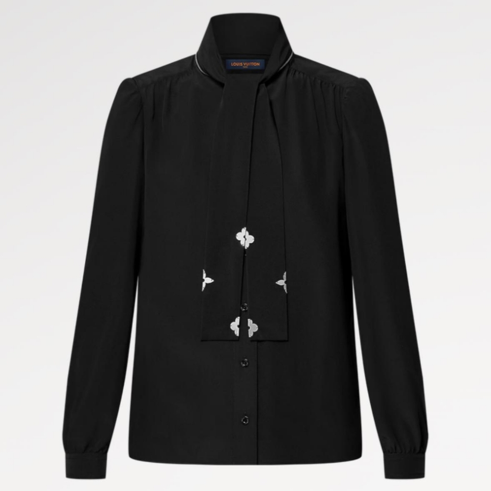 Louis Vuitton Black Silk Blouse size IT 38